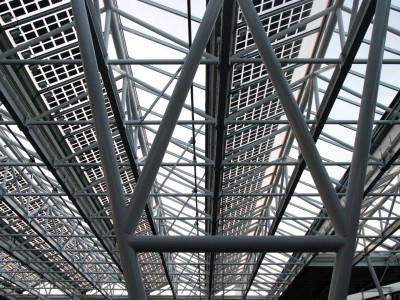 Glasoverkapping atrium met PV panelen BIPV 2