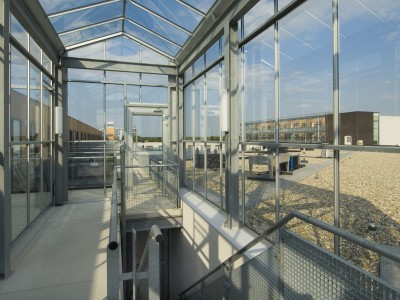 Transparante glaskap winkelcentrum glazen galerijgevels liftgevels 6